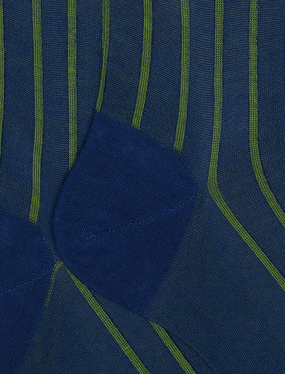 Men's long royal socks in spaced twin-rib cotton - Gallo 1927 - Official Online Shop