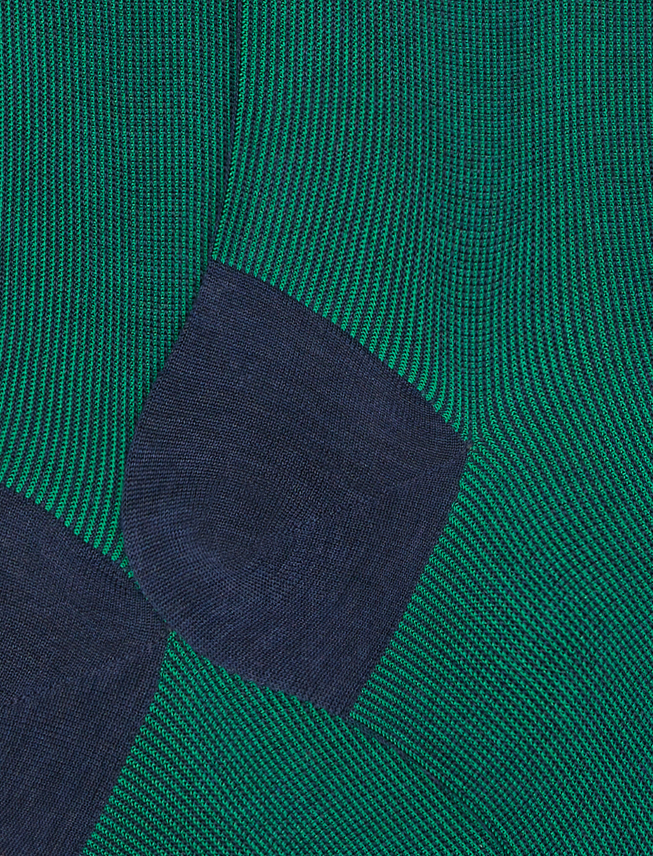 Men's long blue jeans cotton socks with pearly effect - Gallo 1927 - Official Online Shop