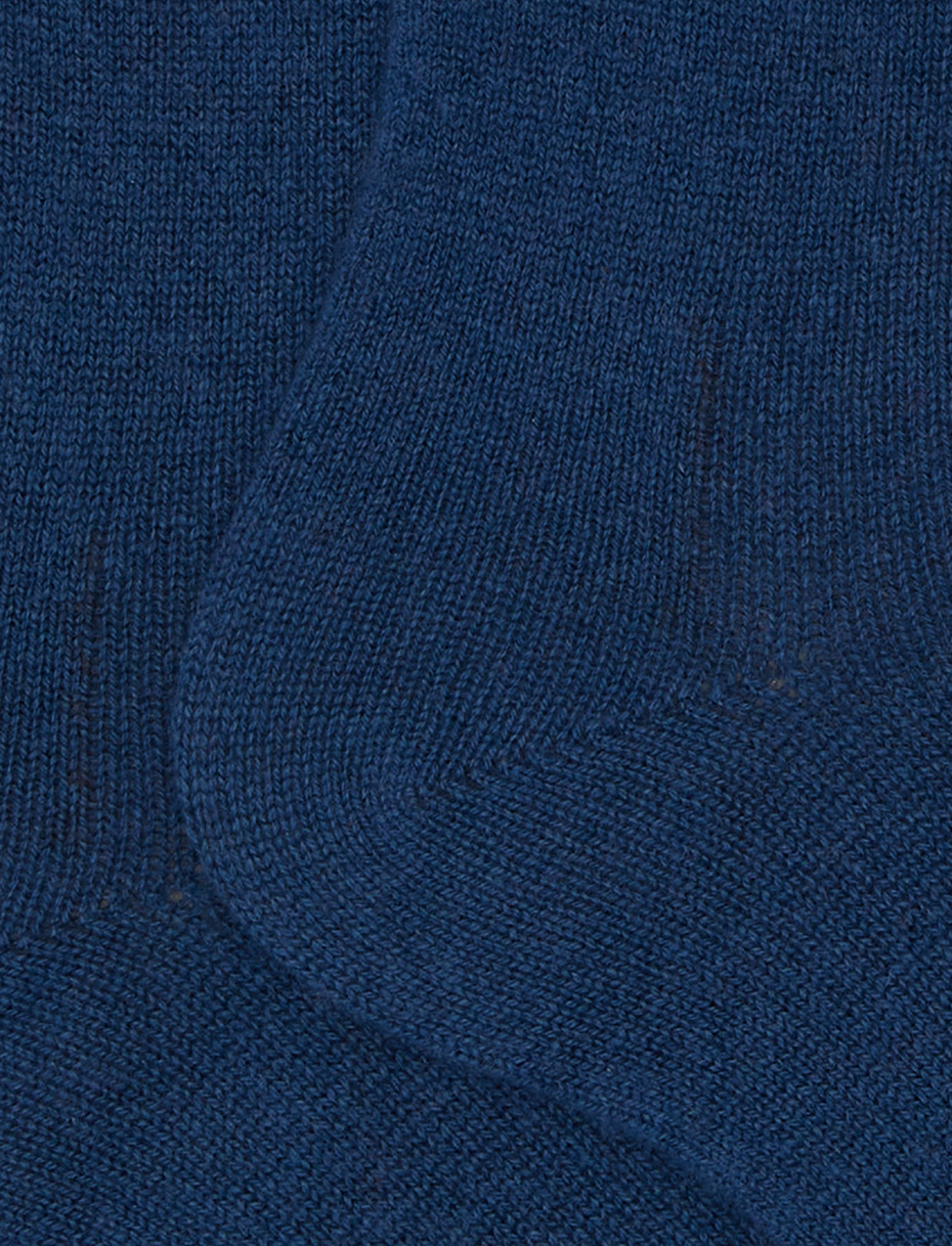 Men's long plain light blue cashmere socks - Gallo 1927 - Official Online Shop