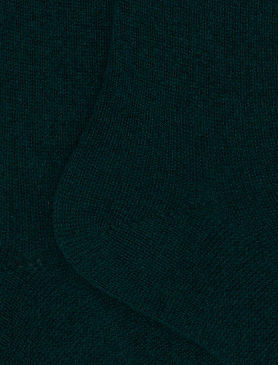 Calze lunghe uomo cashmere verde tinta unita - Gallo 1927 - Official Online Shop