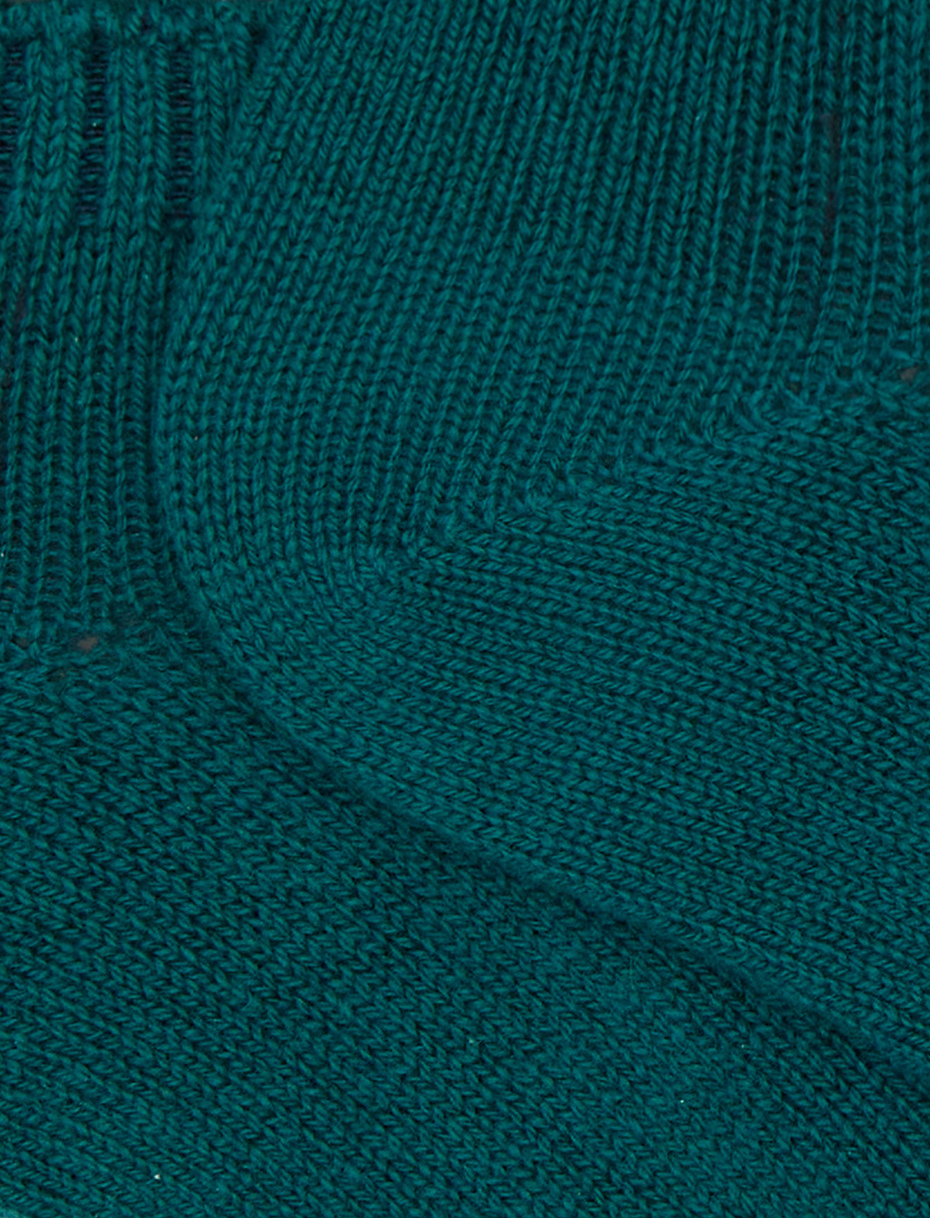 Men's plain blue cashmere ankle socks - Gallo 1927 - Official Online Shop