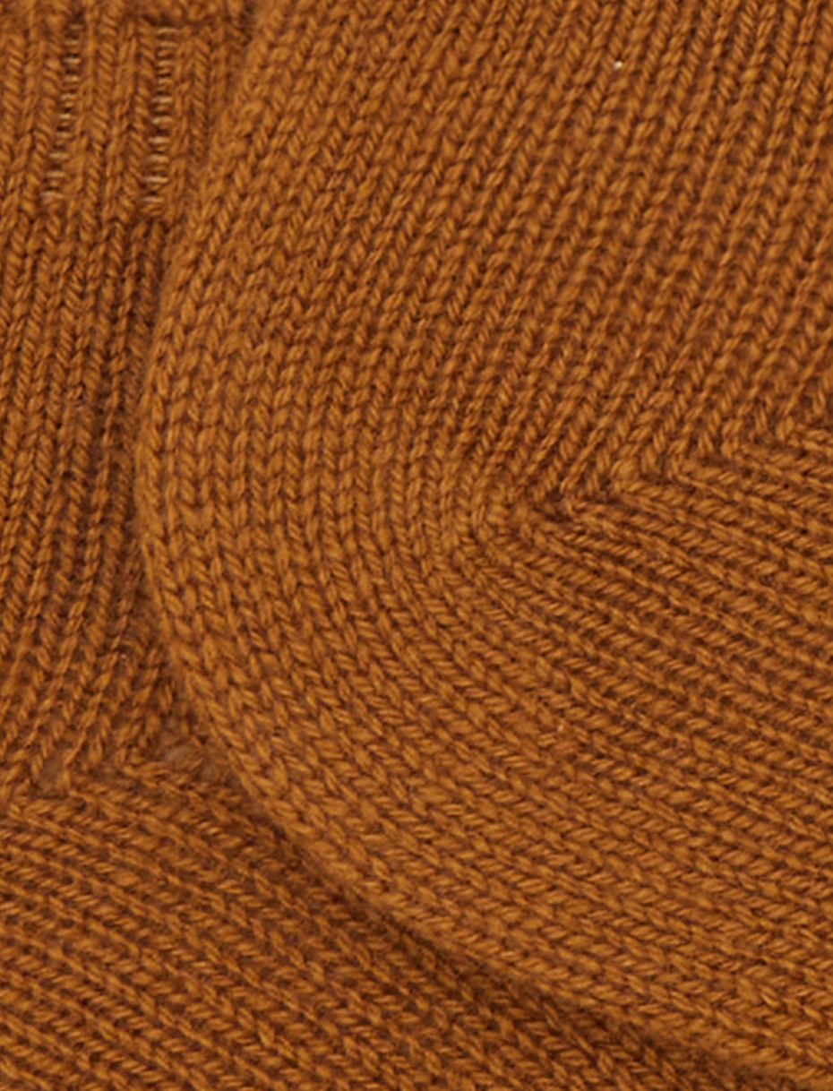 Men's plain yellow cashmere ankle socks - Gallo 1927 - Official Online Shop
