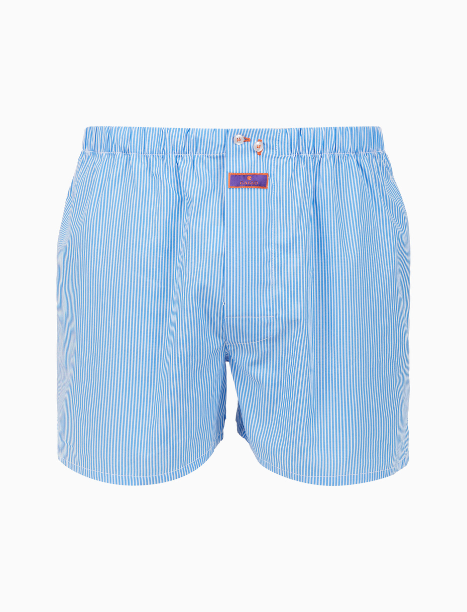Men's classic light blue cotton boxer shorts - Gallo 1927 - Official Online Shop