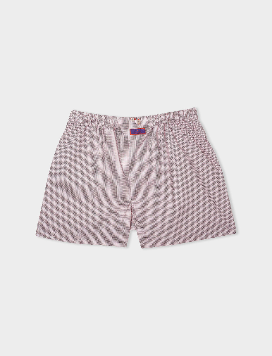Men's classic burgundy cotton boxer shorts - Gallo 1927 - Official Online Shop