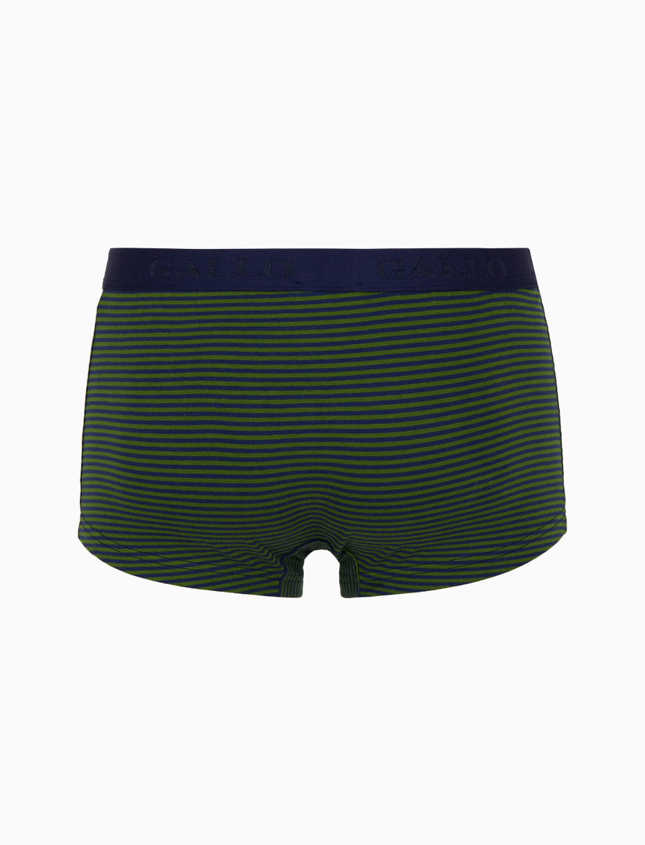 Men's blue cotton boxer shorts with Windsor stripes - Gallo 1927 - Official Online Shop