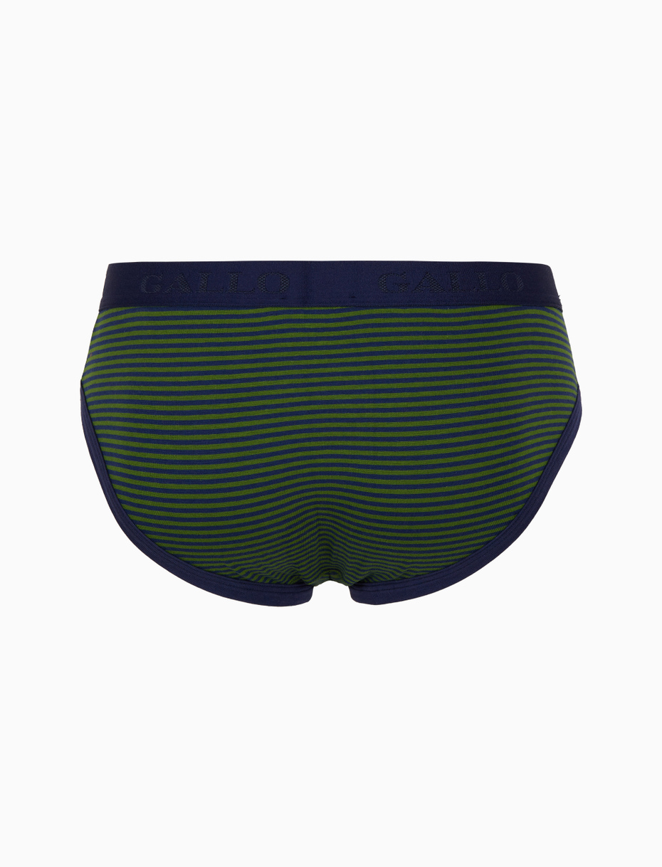 Men's blue cotton briefs with Windsor stripes - Gallo 1927 - Official Online Shop