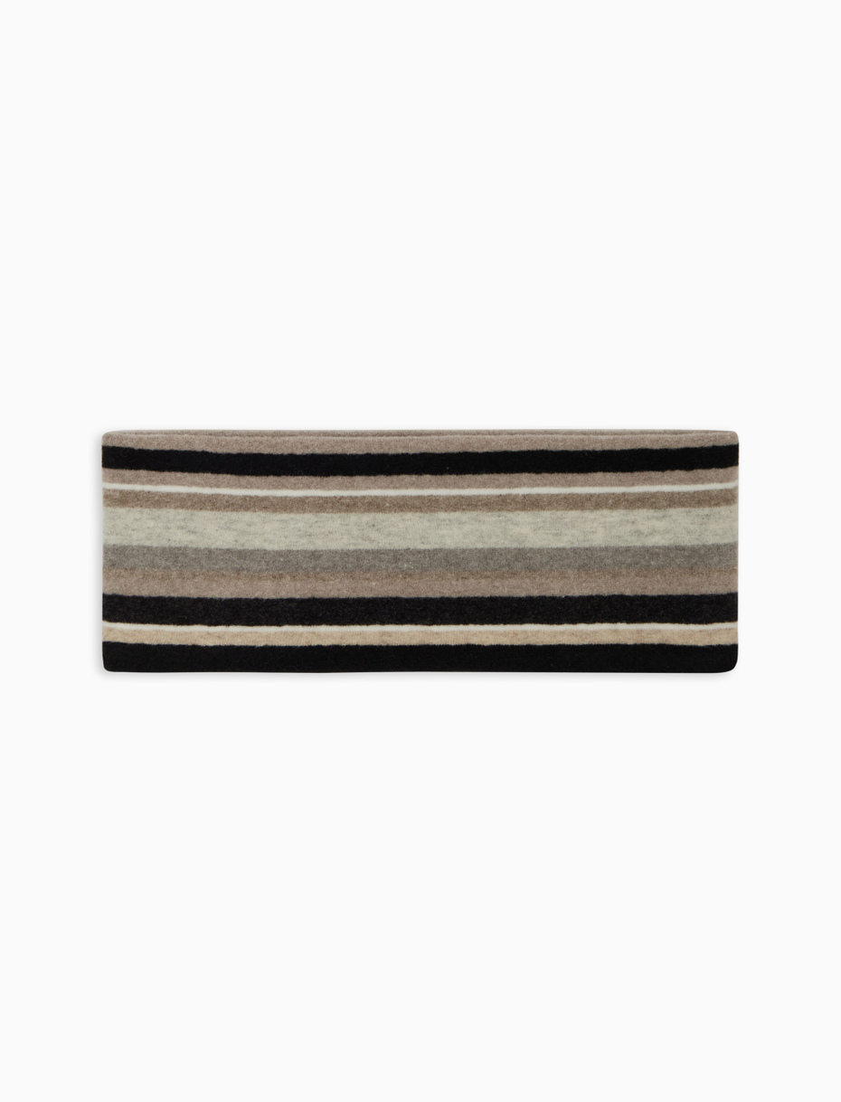 Fascia donna pile nero righe multicolor - Gallo 1927 - Official Online Shop