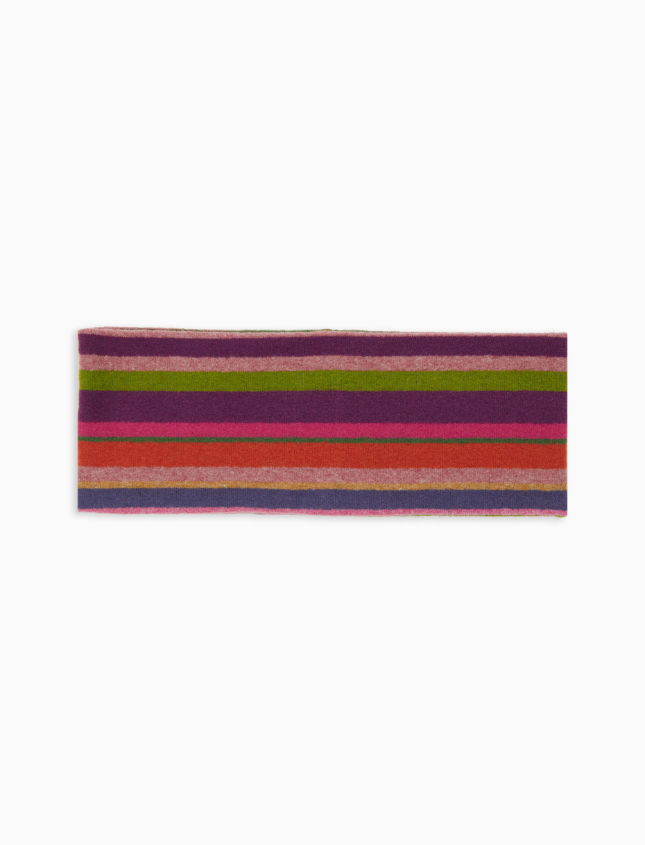 Fascia donna pile viola righe multicolor - Gallo 1927 - Official Online Shop