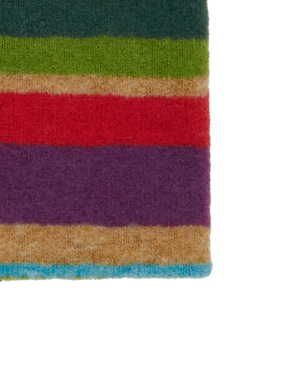 Blue fleece band for women with multicoloured stripes - Gallo 1927 - Official Online Shop