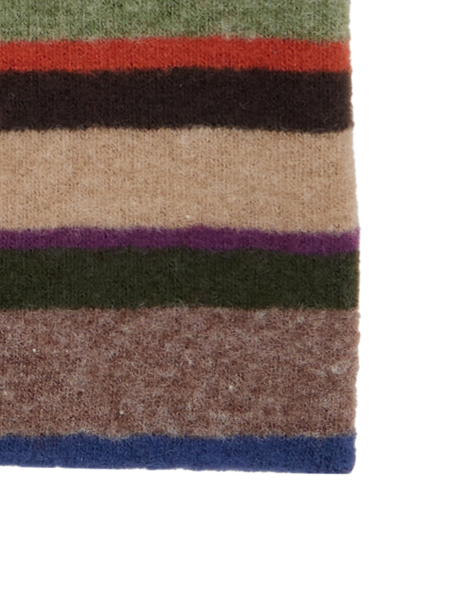 Beige fleece band for women with multicoloured stripes - Gallo 1927 - Official Online Shop