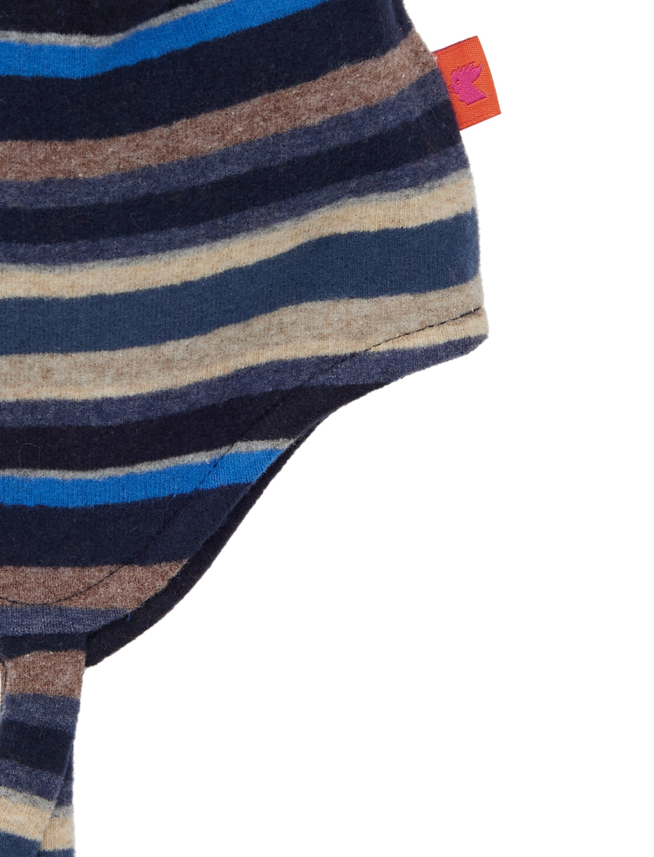 Berretto aviatore bambino pile blu righe multicolor - Gallo 1927 - Official Online Shop