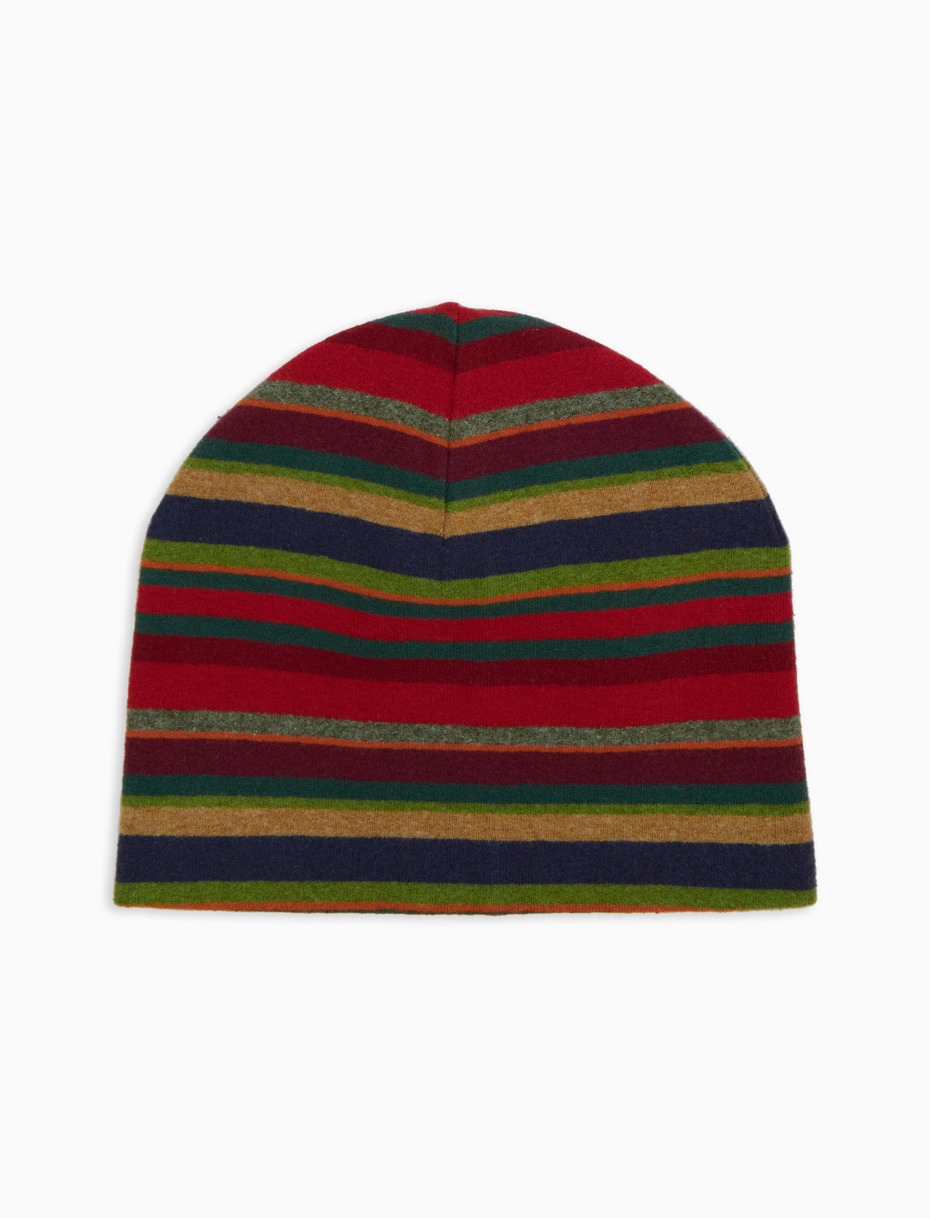 Calotta bambino pile rosso righe multicolor - Gallo 1927 - Official Online Shop