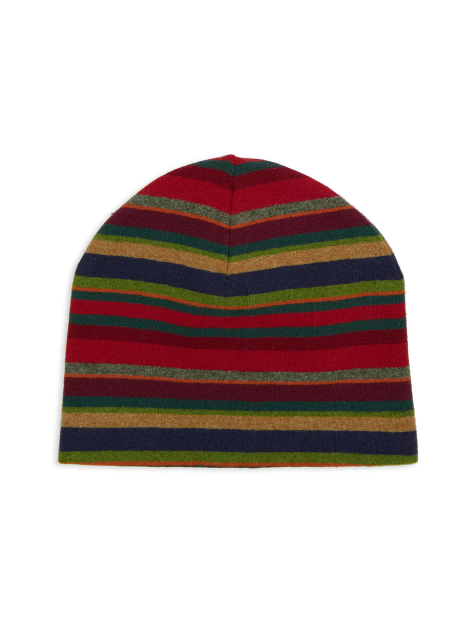 Calotta bambino pile rosso righe multicolor - Gallo 1927 - Official Online Shop