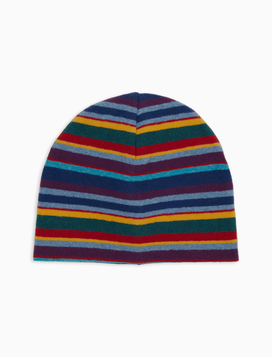 Calotta bambino pile blu righe multicolor - Gallo 1927 - Official Online Shop