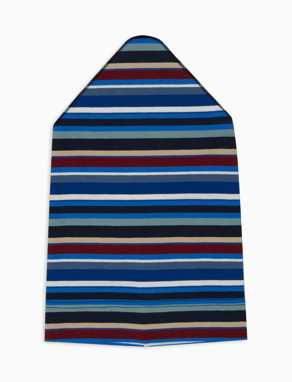 Foulard bambino cotone blu royal righe multicolor - Gallo 1927 - Official Online Shop