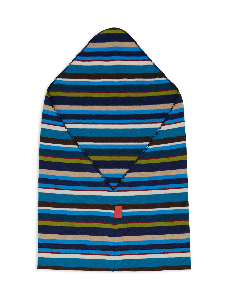 Foulard bambino cotone righe multicolor blu - Gallo 1927 - Official Online Shop