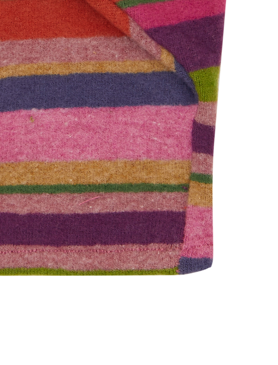 Guanti bambino pile viola righe multicolor - Gallo 1927 - Official Online Shop