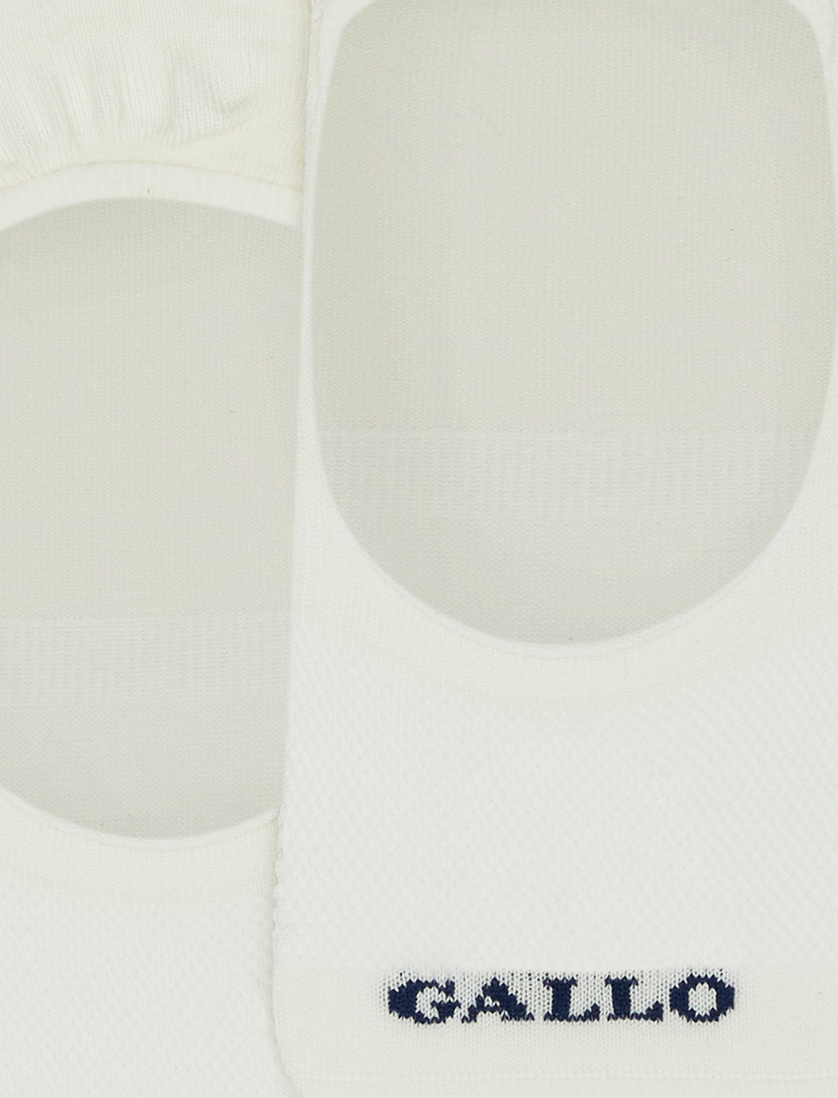 Men's plain white cotton invisible socks - Gallo 1927 - Official Online Shop