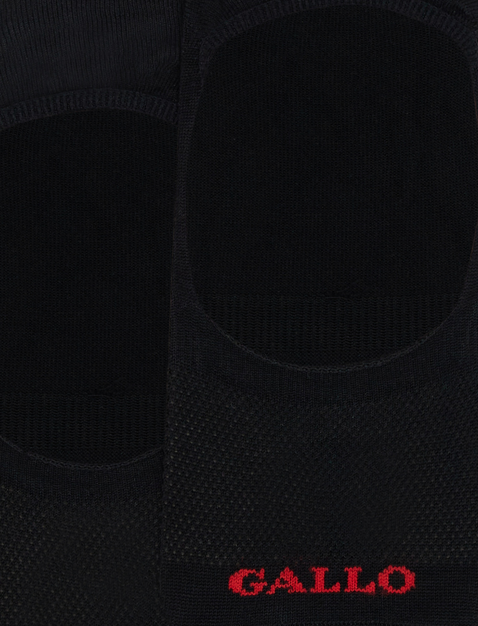Men's plain black cotton invisible socks - Gallo 1927 - Official Online Shop