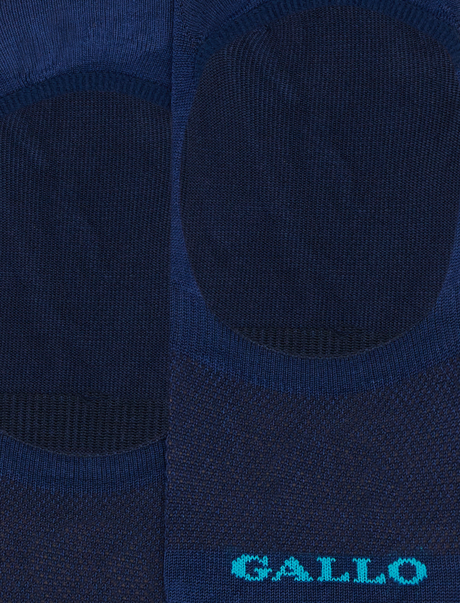 Men's plain royal cotton invisible socks - Gallo 1927 - Official Online Shop
