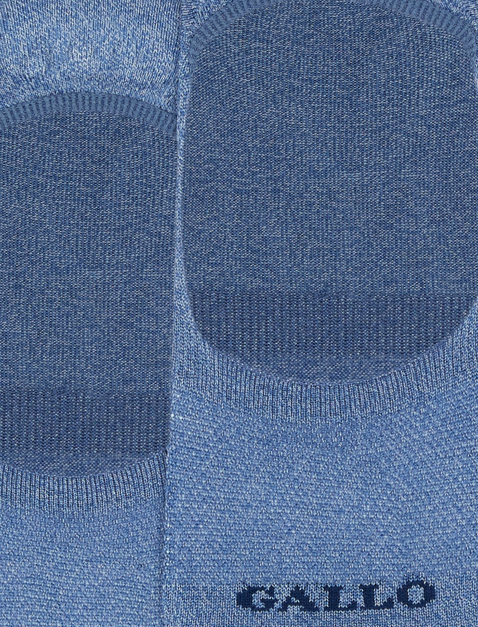 Men's plain light blue cotton invisible socks - Gallo 1927 - Official Online Shop