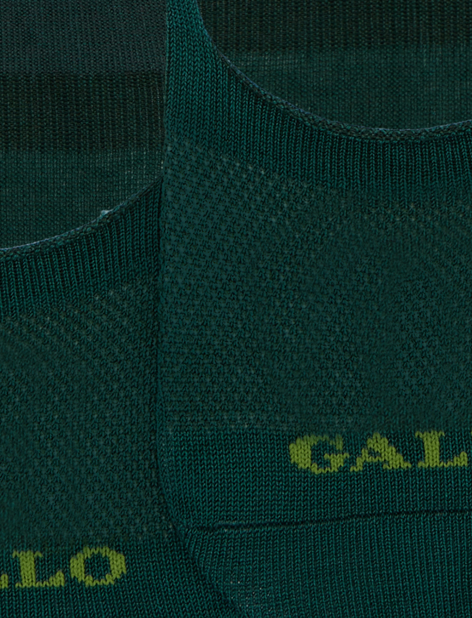 Men's plain green cotton invisible socks - Gallo 1927 - Official Online Shop