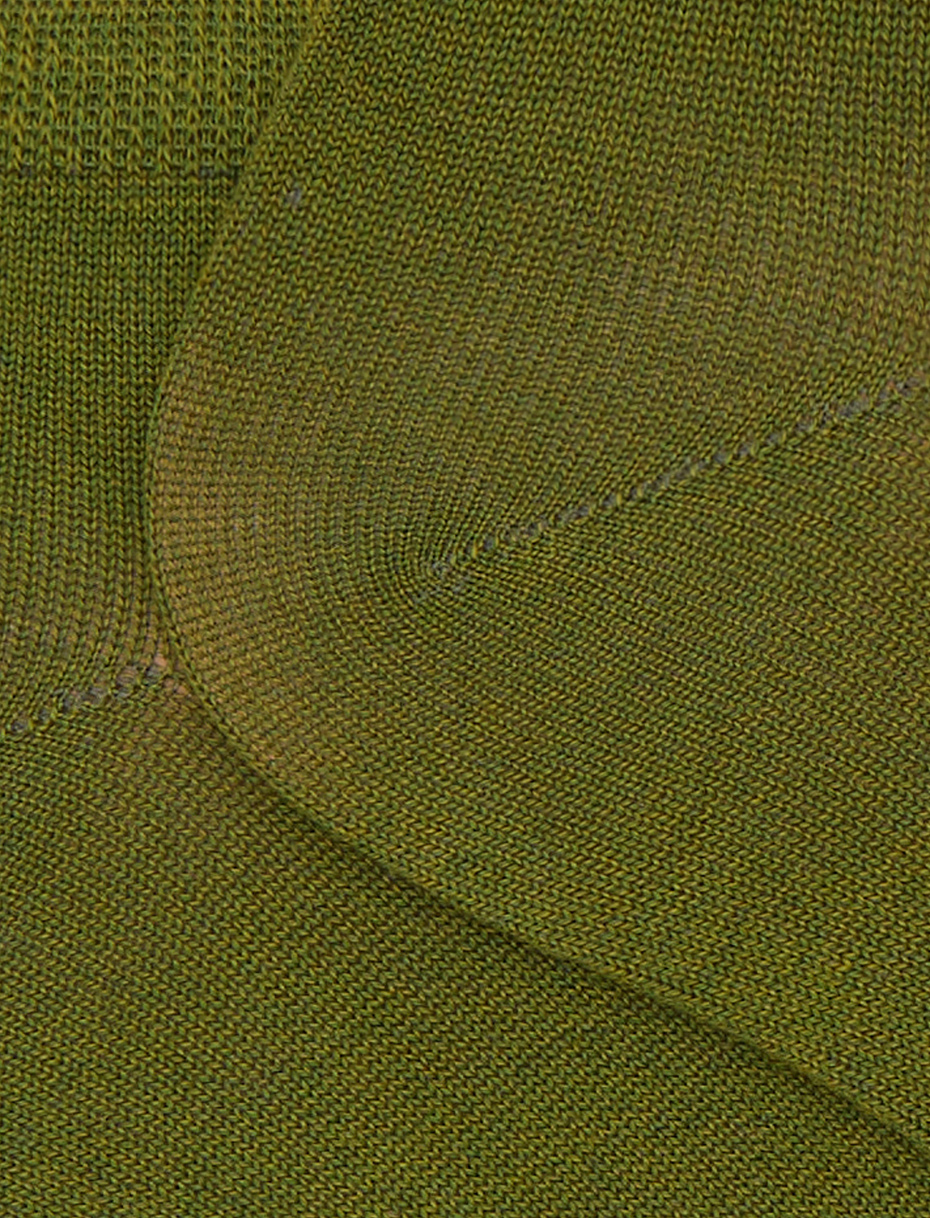 Men's plain green ankle cotton socks - Gallo 1927 - Official Online Shop
