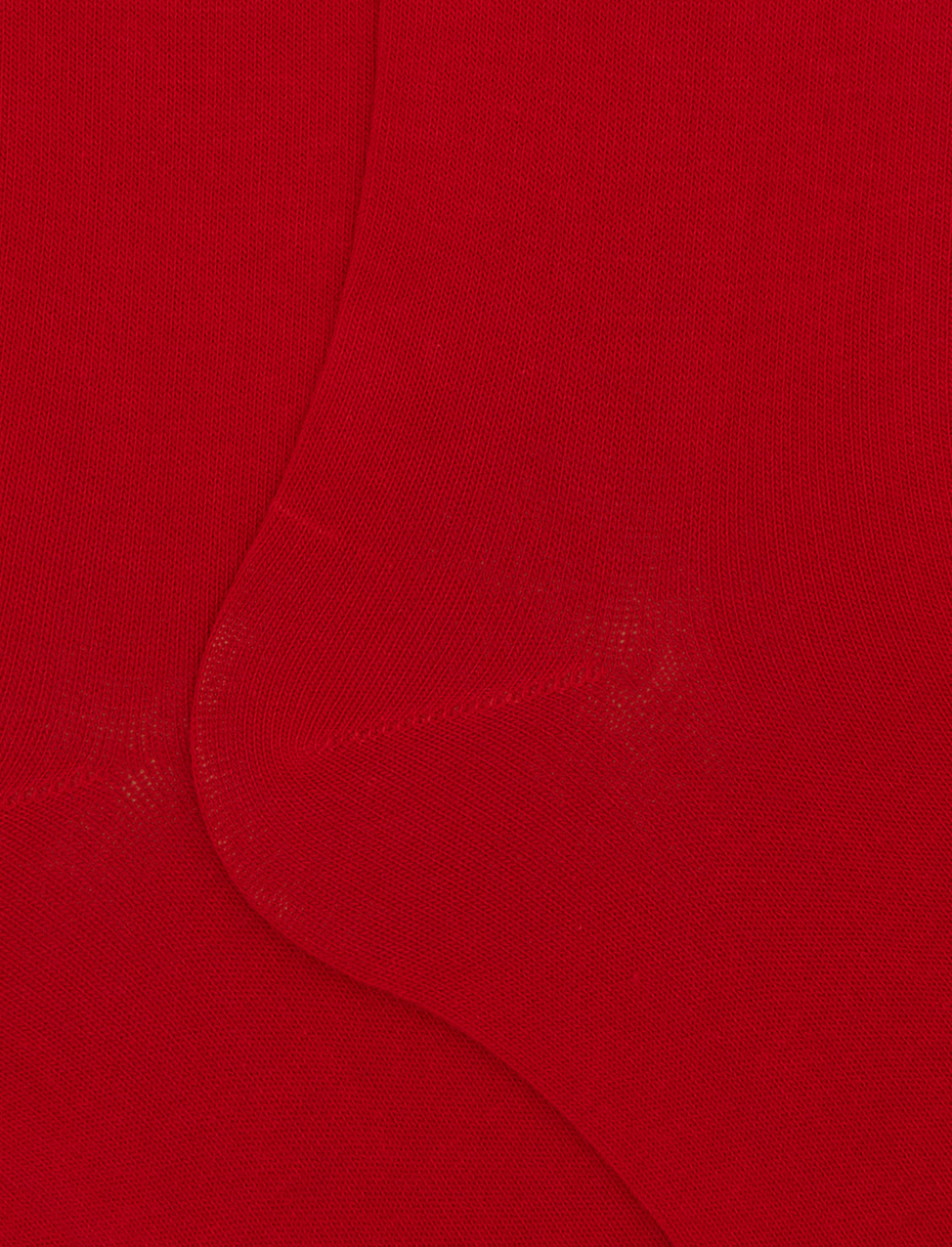 Calze lunghe uomo cotone rosso tinta unita - Gallo 1927 - Official Online Shop