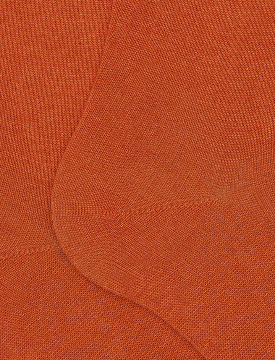 Calze lunghe uomo cotone tinta unita arancio - Gallo 1927 - Official Online Shop