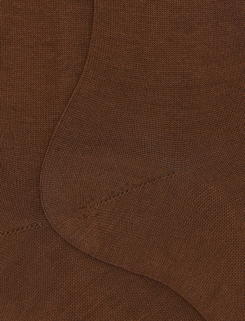 Men's short plain beige cotton socks - Gallo 1927 - Official Online Shop