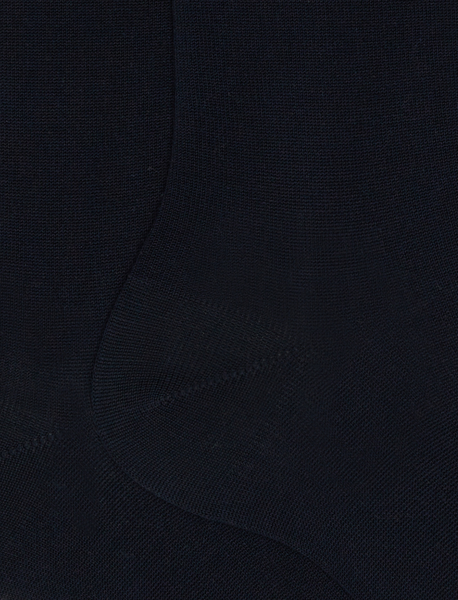 Men's short plain blue cotton socks - Gallo 1927 - Official Online Shop