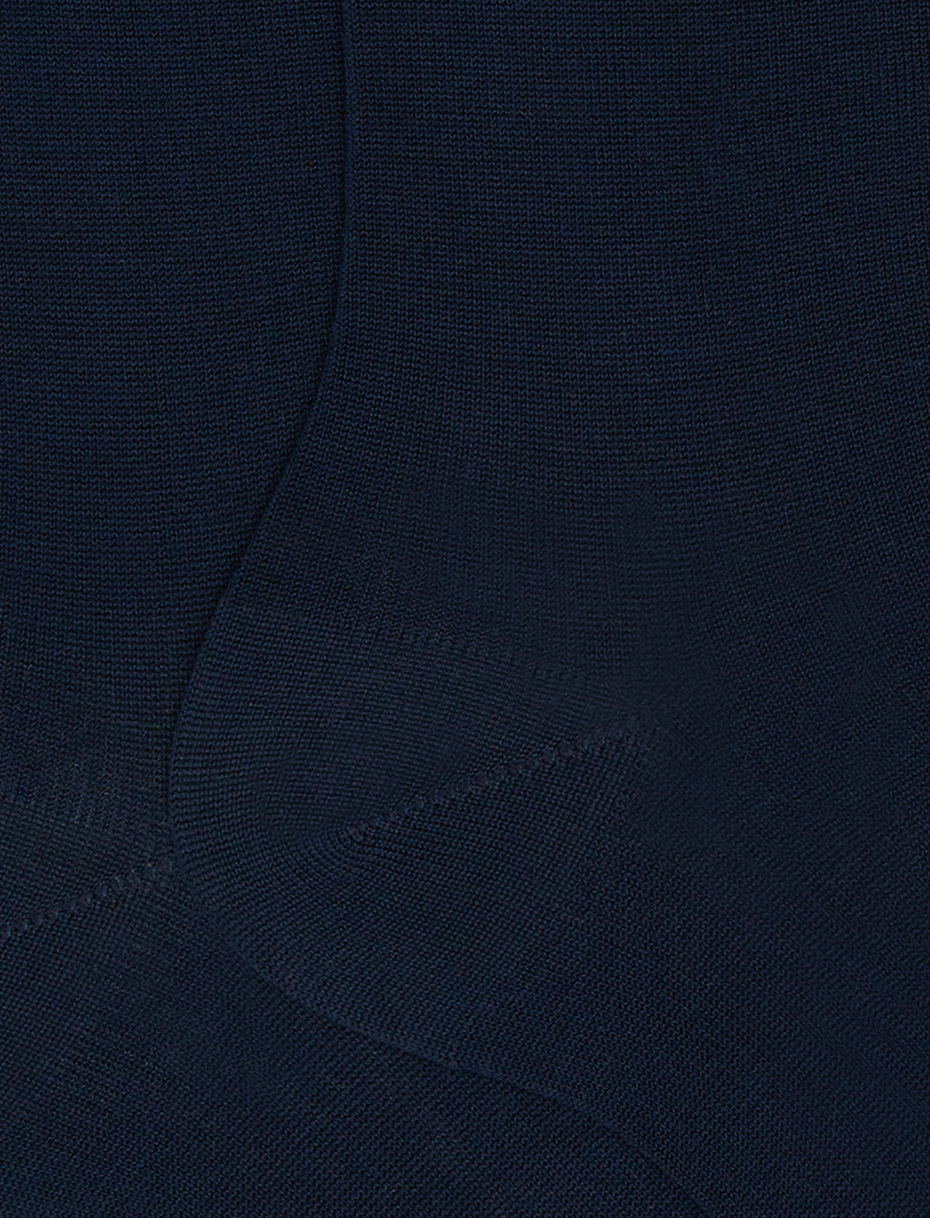Men's short plain blue cotton socks - Gallo 1927 - Official Online Shop