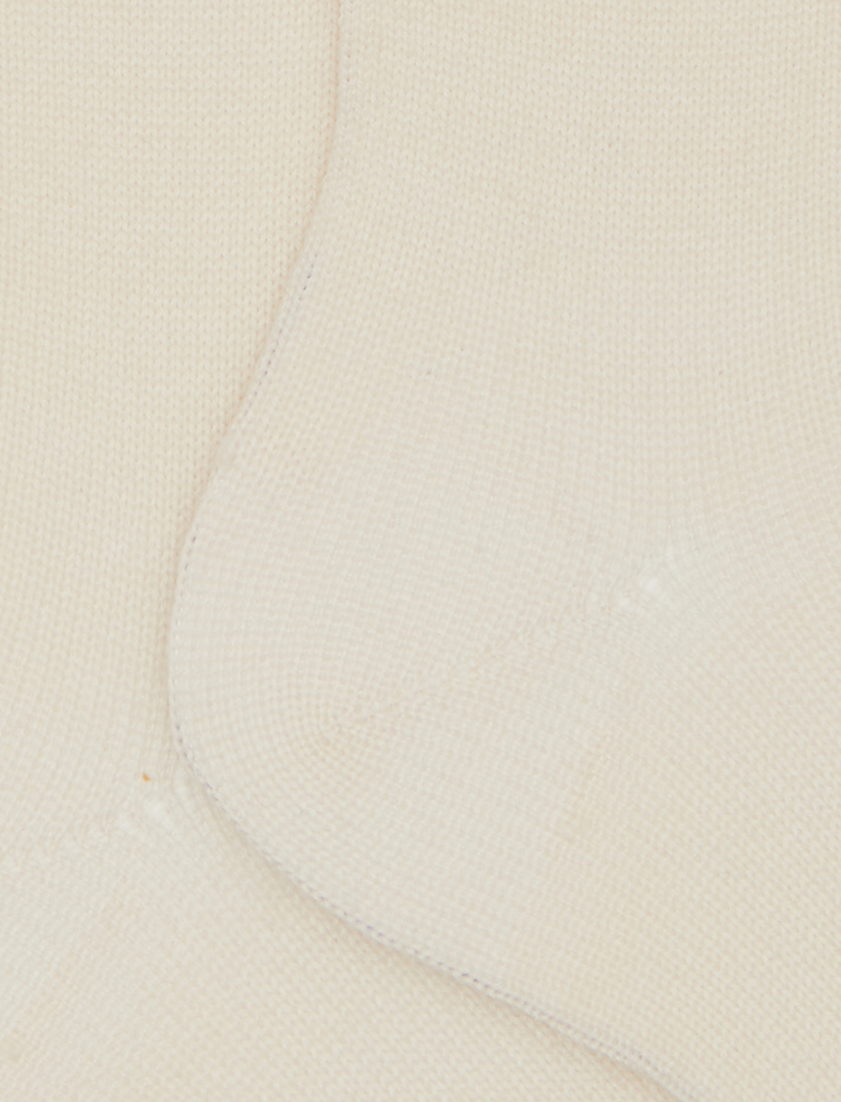 Women's long plain white socks in wool, silk and cashmere - Gallo 1927 - Official Online Shop