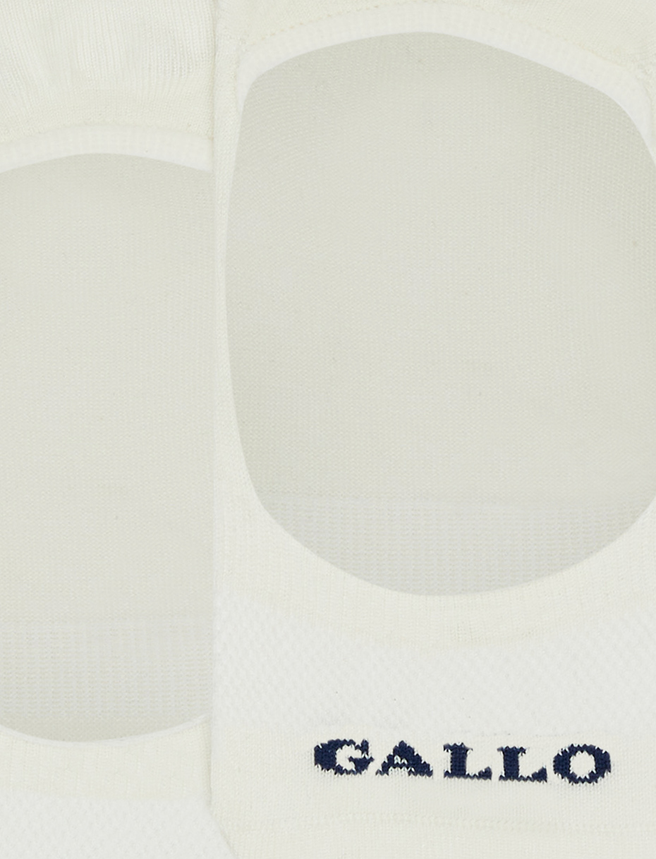 Women's plain cream cotton invisible socks - Gallo 1927 - Official Online Shop