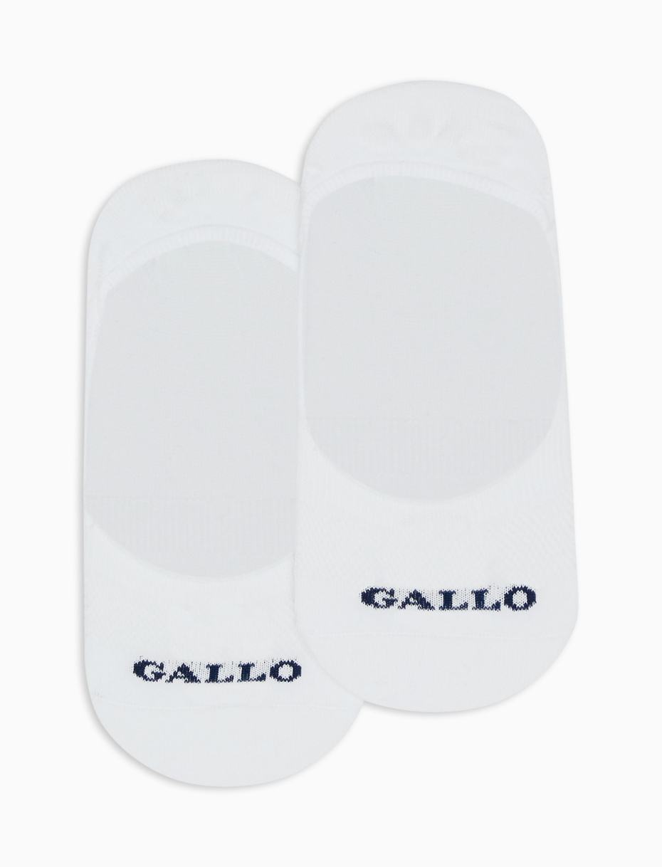 Solette accollate donna cotone bianco tinta unita - Gallo 1927 - Official Online Shop