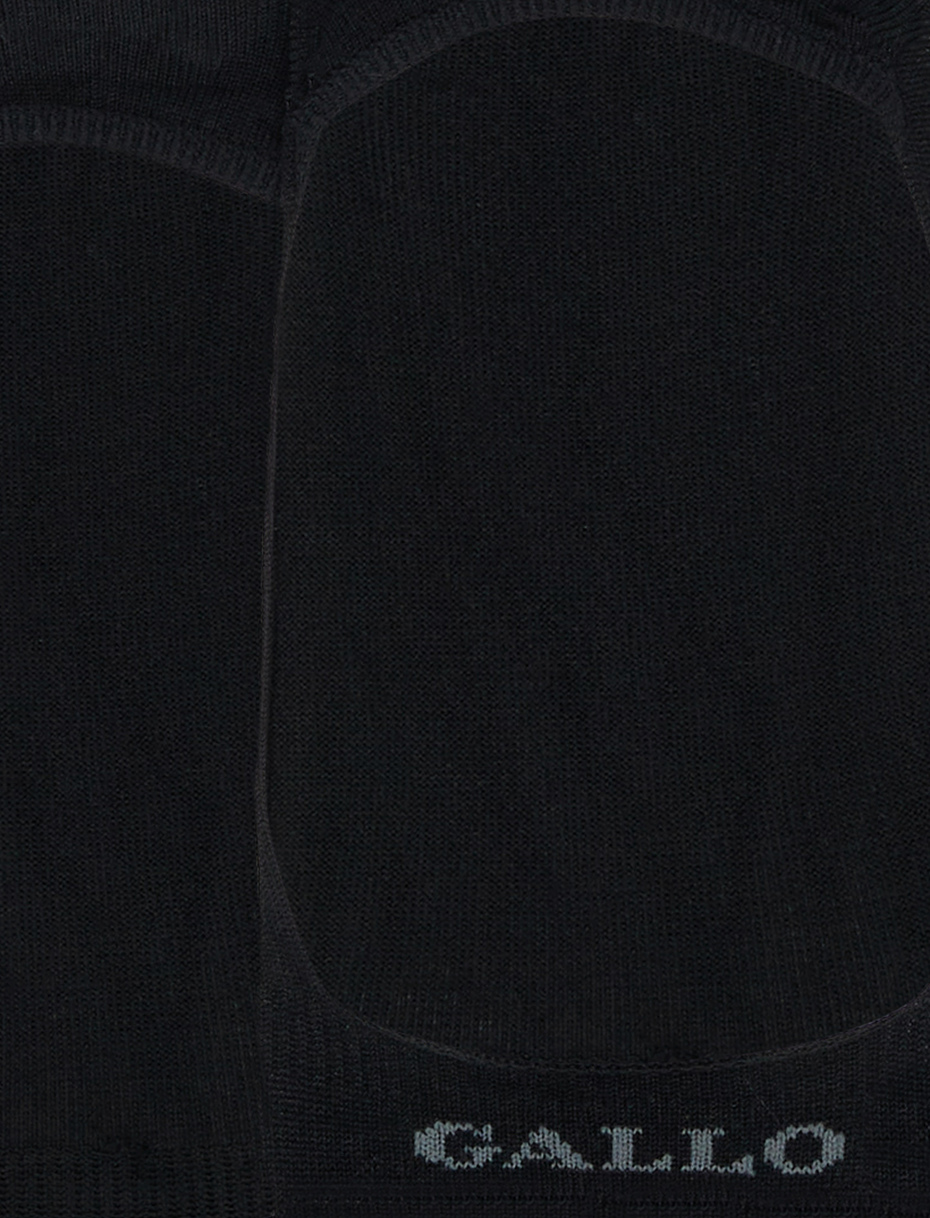 Women's plain black cotton invisible socks - Gallo 1927 - Official Online Shop
