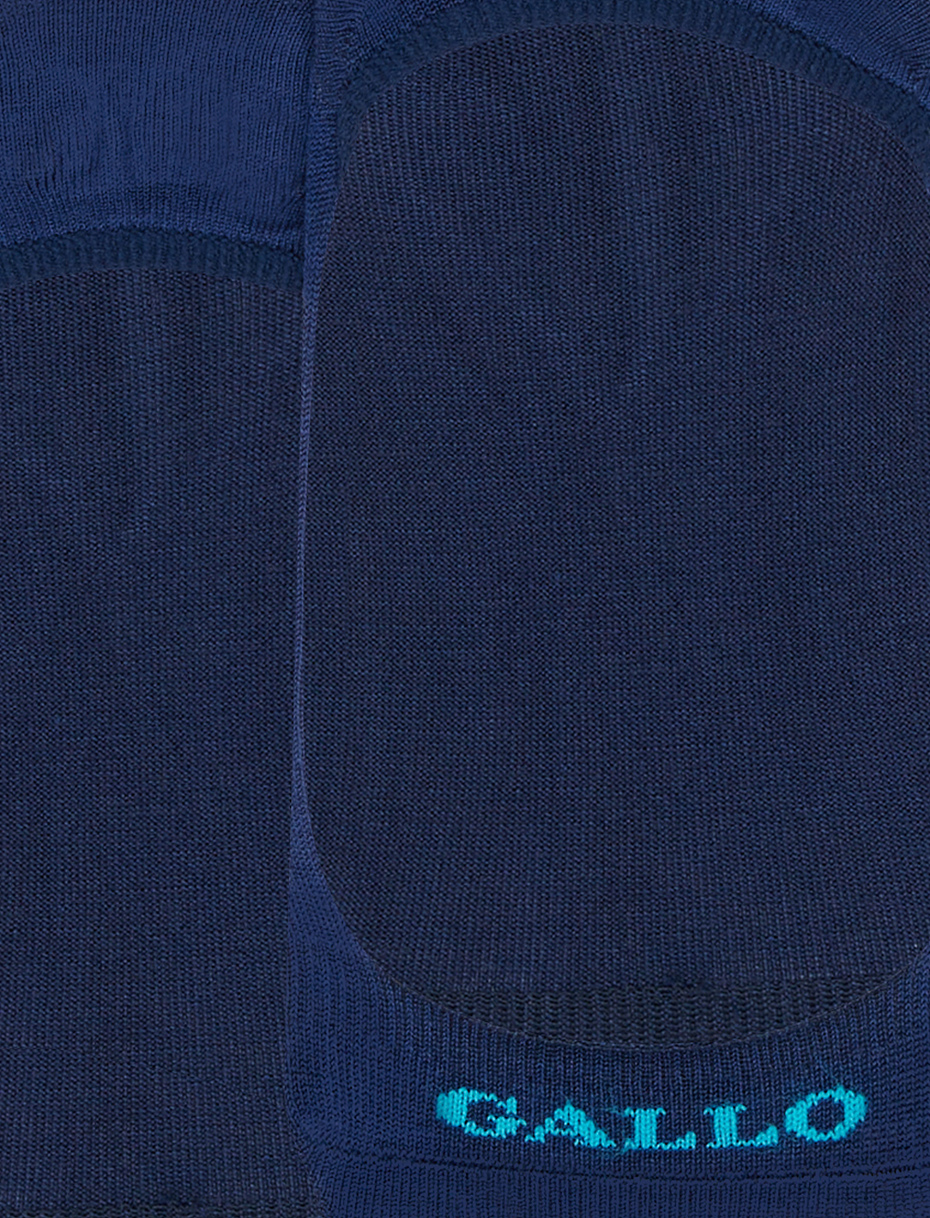 Women's plain royal blue cotton invisible socks - Gallo 1927 - Official Online Shop