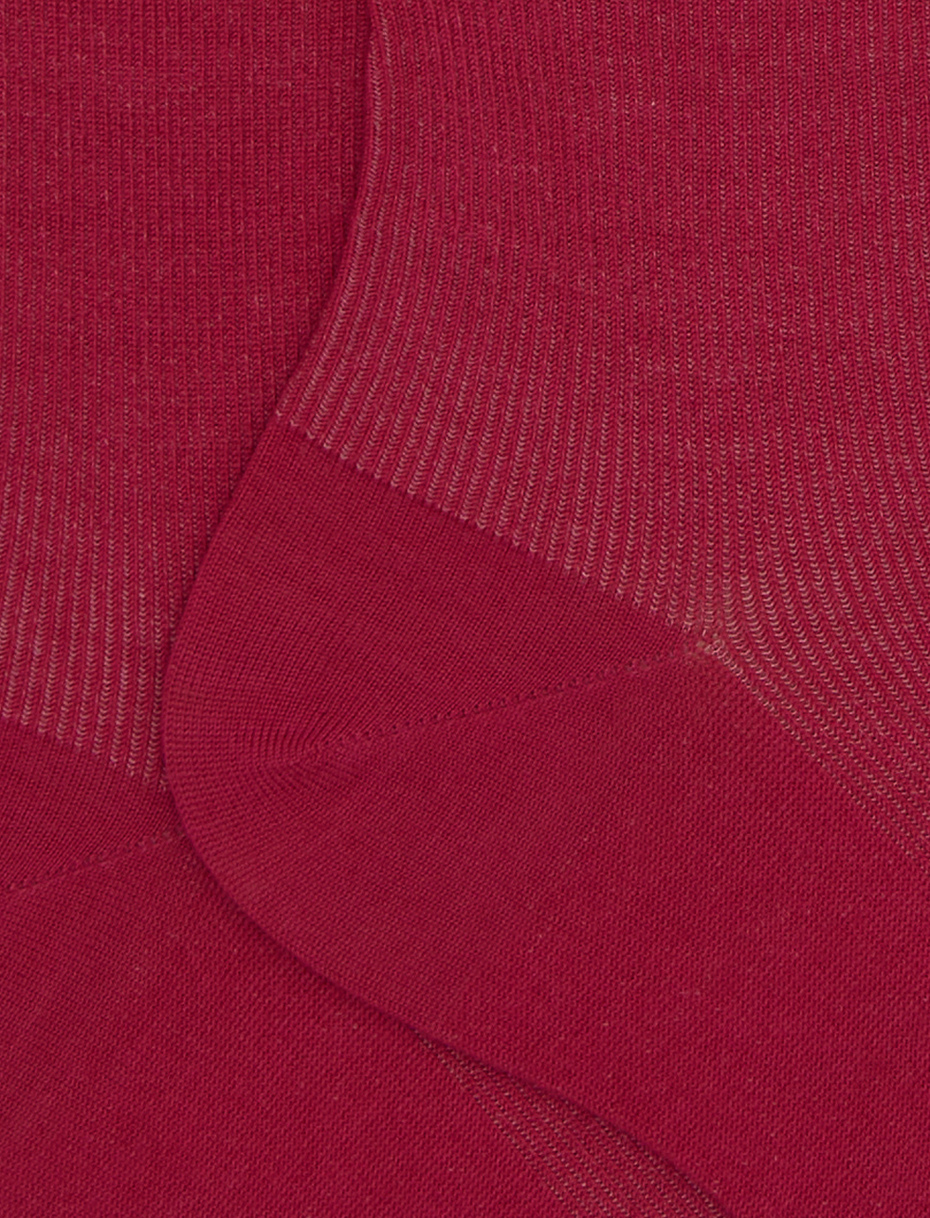 Calze corte donna lana fucsia tinta unita a coste - Gallo 1927 - Official Online Shop