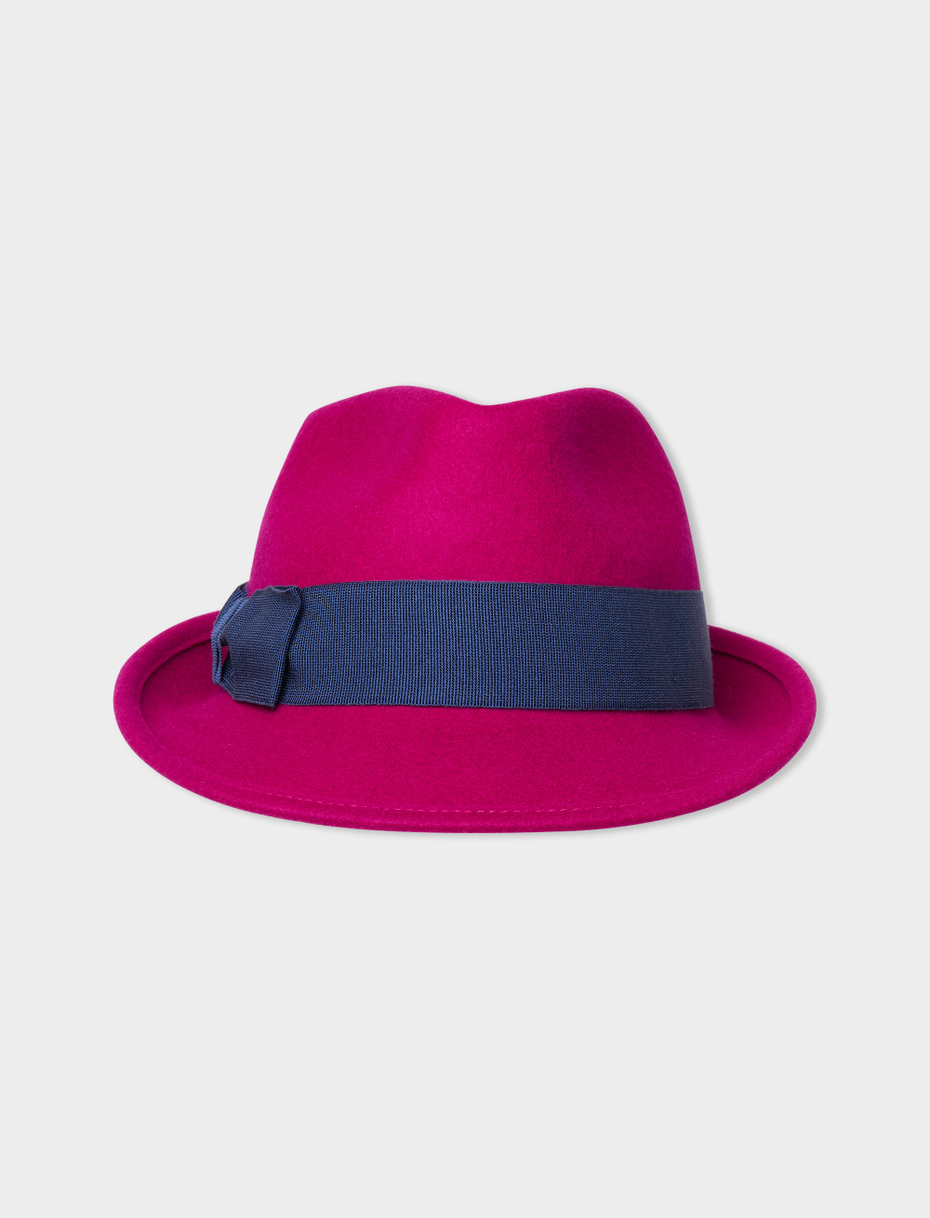 Women's plain magenta felt hat - Gallo 1927 - Official Online Shop