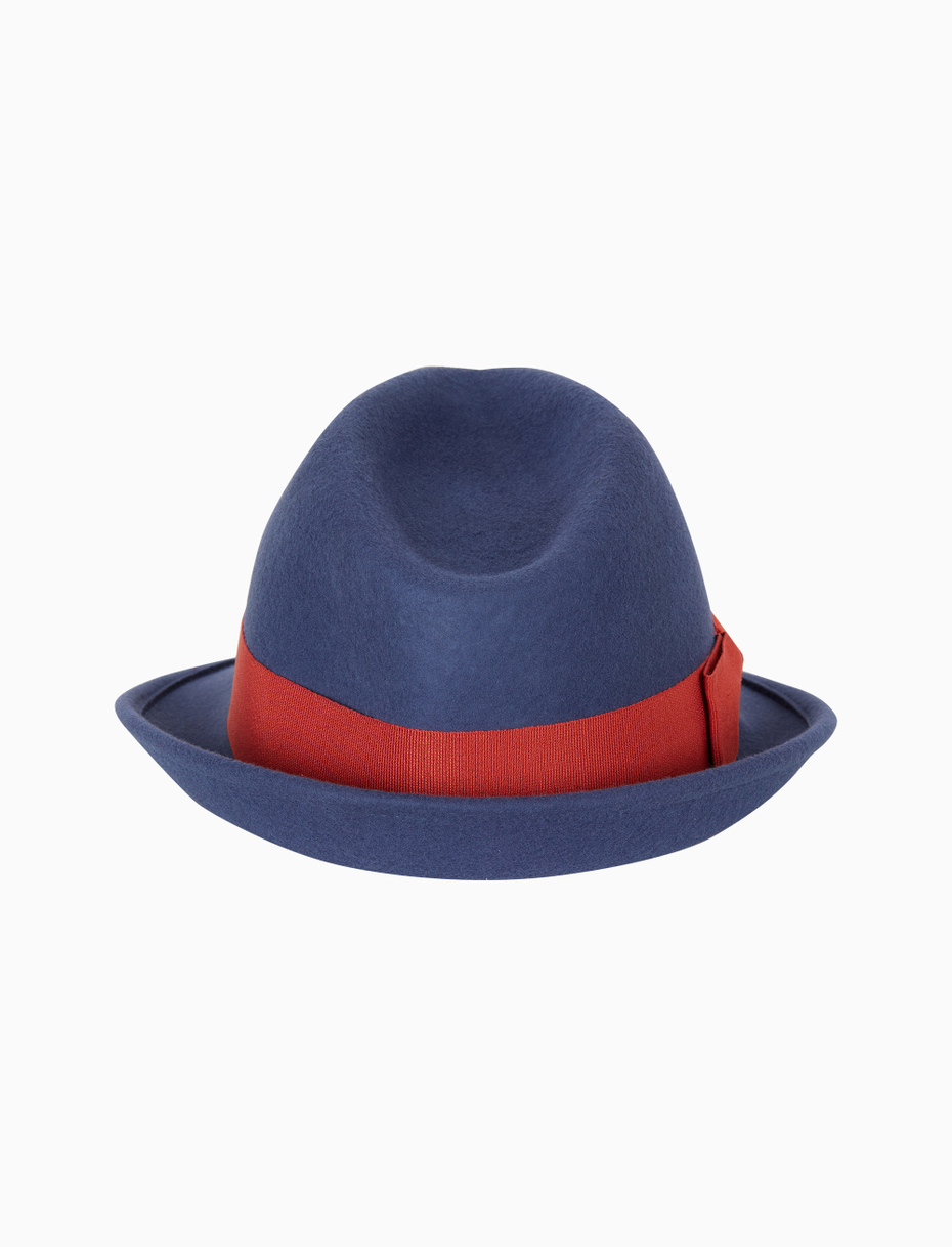 Women's plain blue felt hat - Gallo 1927 - Official Online Shop