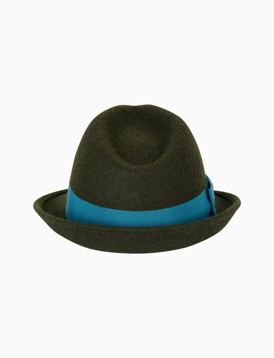 Women's plain green felt hat - Gallo 1927 - Official Online Shop