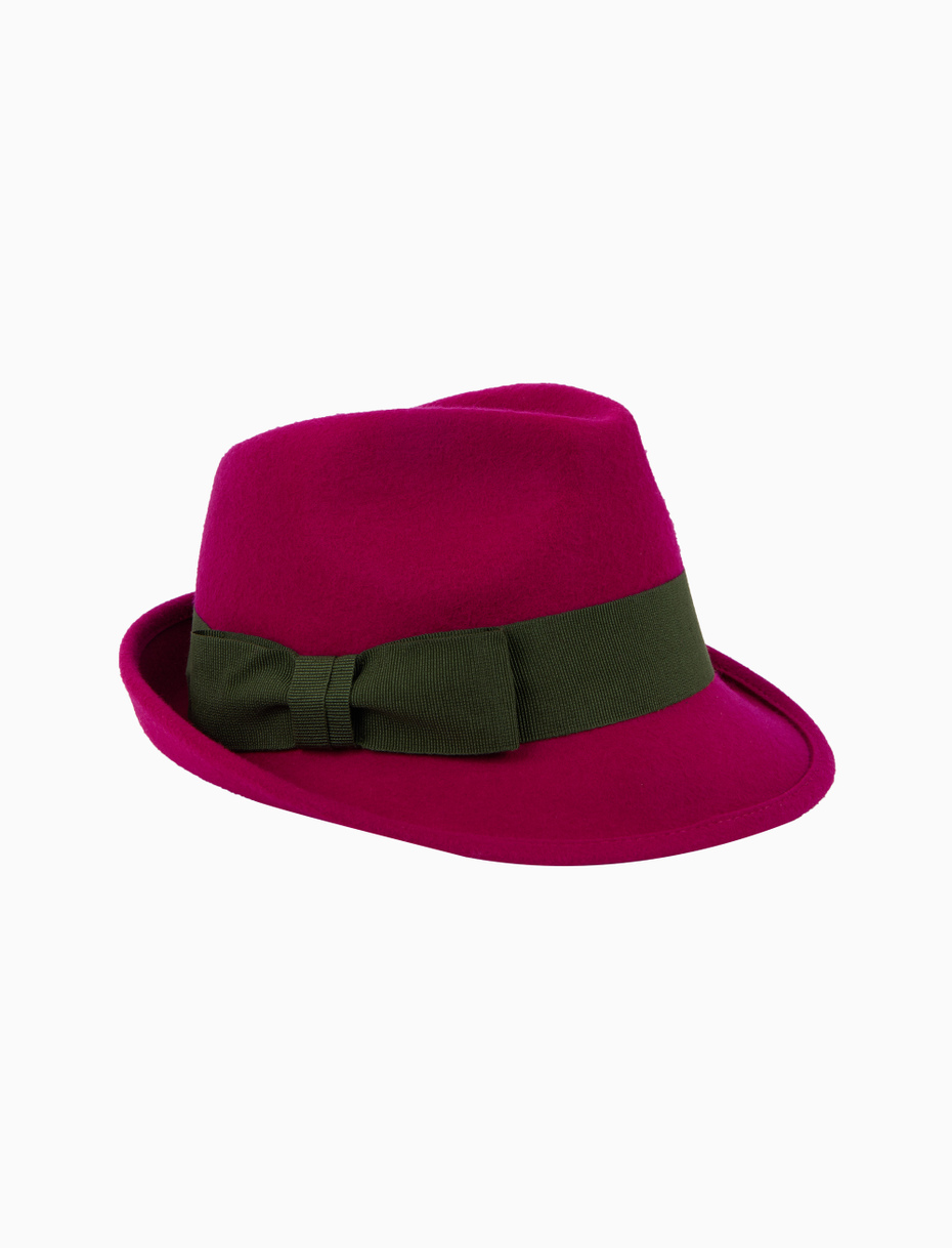 Cappello donna feltro fucsia tinta unita - Gallo 1927 - Official Online Shop