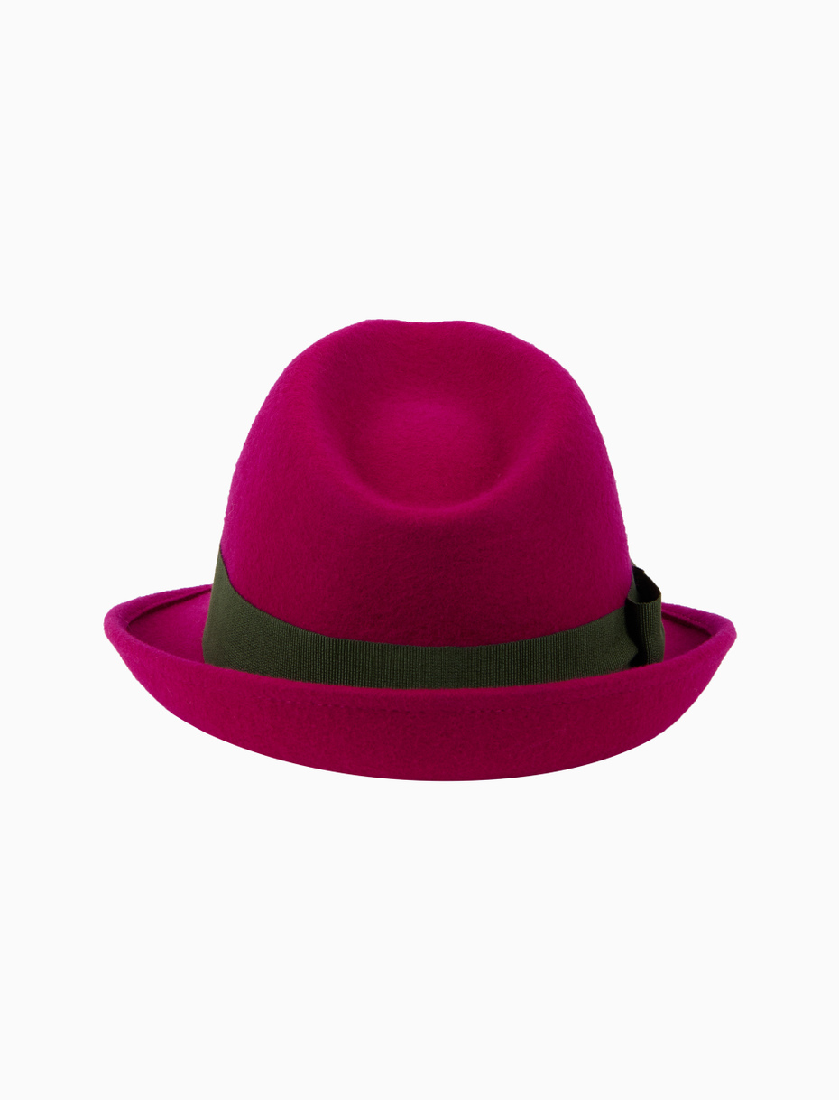 Cappello donna feltro fucsia tinta unita - Gallo 1927 - Official Online Shop