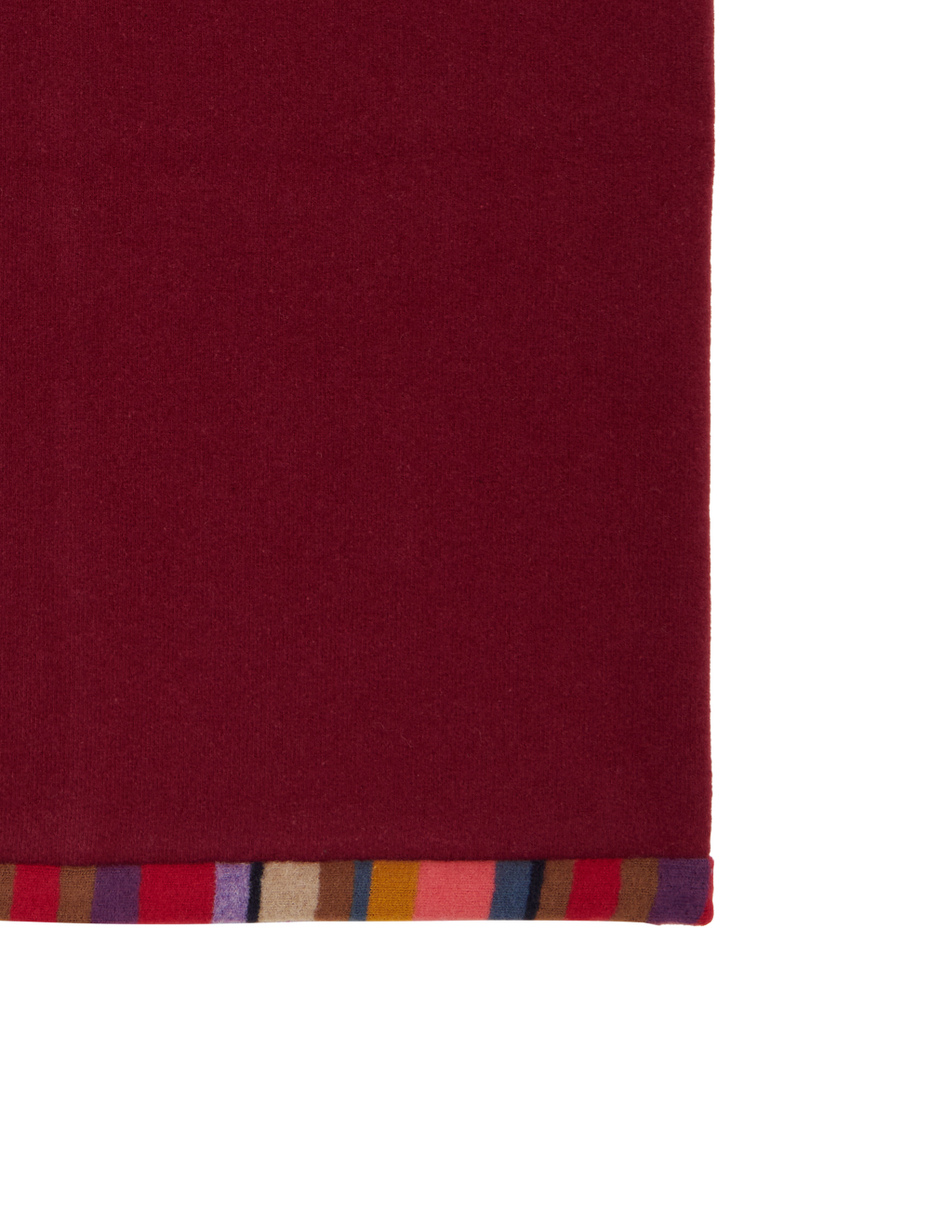 Women's plain burgundy fleece neck warmer - Gallo 1927 - Official Online Shop