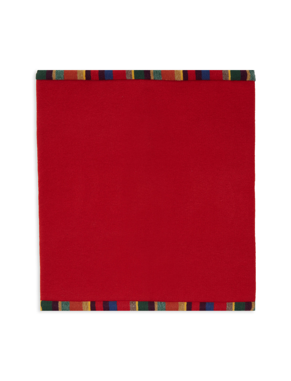 Scaldacollo donna pile rosso tinta unita - Gallo 1927 - Official Online Shop