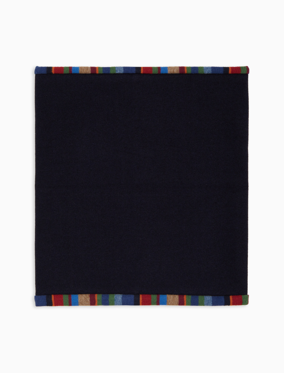Women's plain blue fleece neck warmer - Gallo 1927 - Official Online Shop