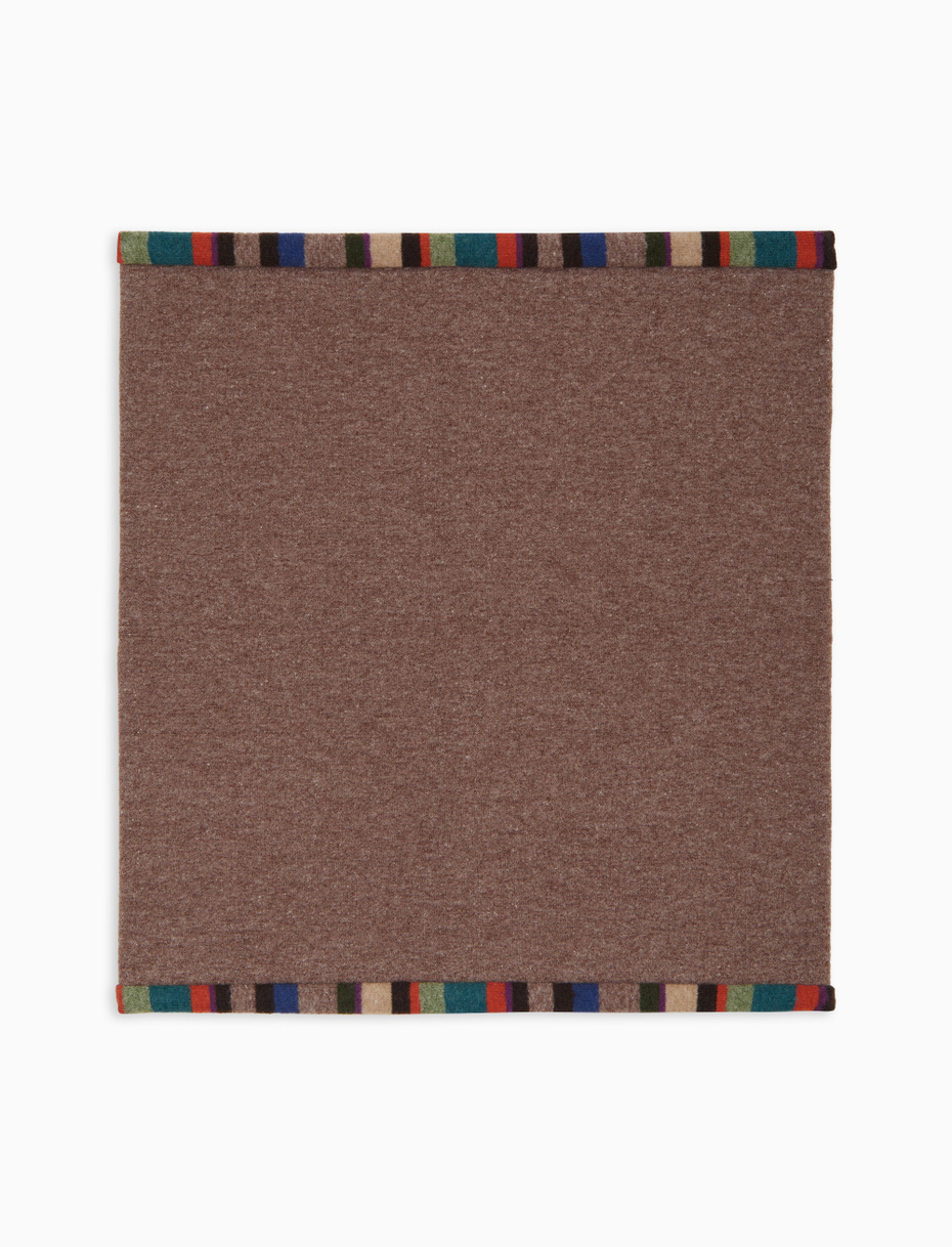 Women's plain beige fleece neck warmer - Gallo 1927 - Official Online Shop