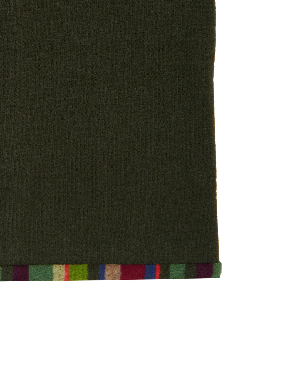 Women's plain green fleece neck warmer - Gallo 1927 - Official Online Shop