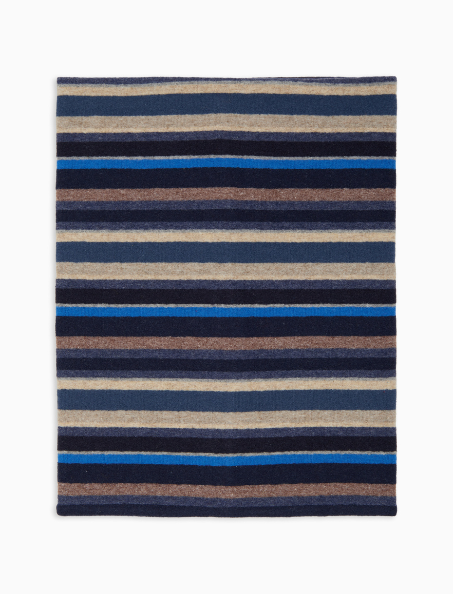 Scaldacollo multiuso bambino pile blu righe multicolor - Gallo 1927 - Official Online Shop