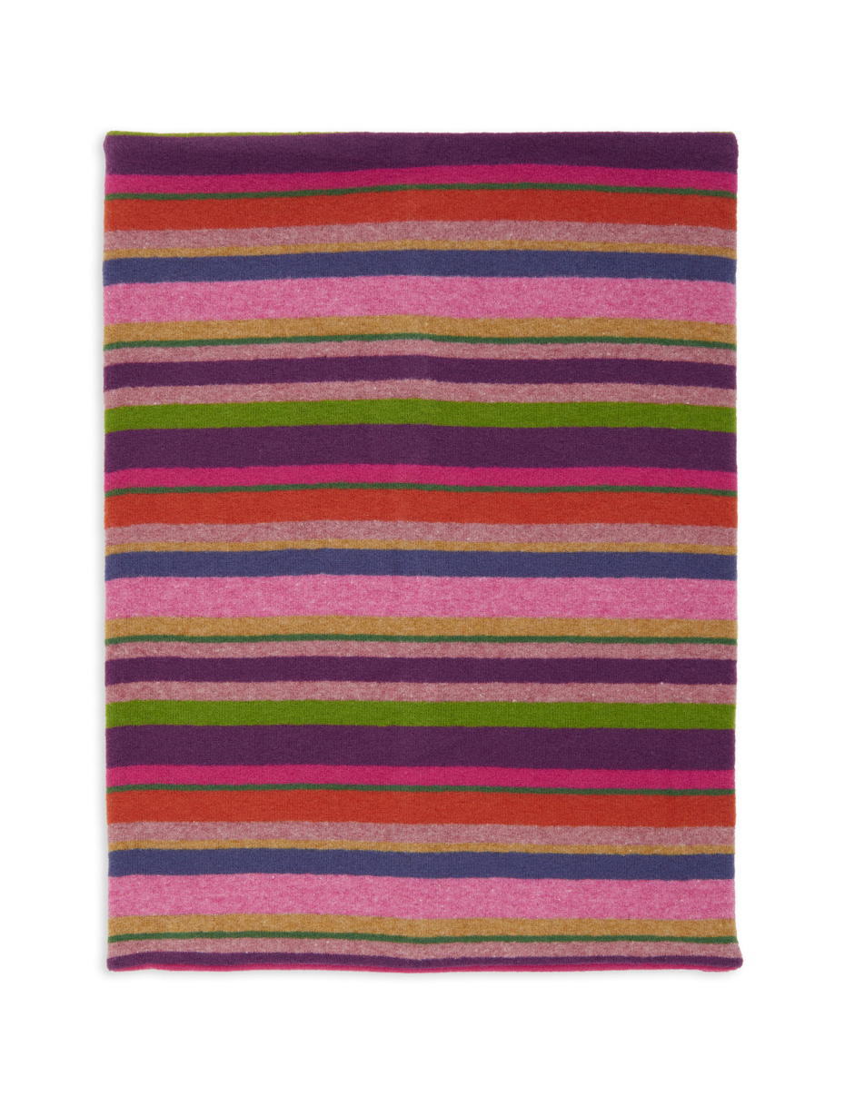 Scaldacollo multiuso bambino pile viola righe multicolor - Gallo 1927 - Official Online Shop